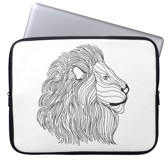 Geïnspireerd leeuwhoofd 5 laptop sleeve (Voorkant)
