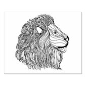 Geïnspireerd leeuwhoofd 5 rubberstempel (Afrduk)