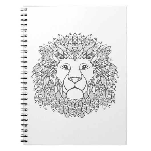 Geïnspireerd leeuwhoofd notitieboek (Voorkant)