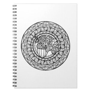 Geïnspireerd Mandala Autumn Oak Leaf Notitieboek