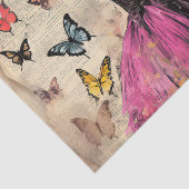  geïnspireerd meisje en vlinders tissuepapier (Detail)