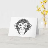 Geïnspireerd monkeyontwerp kaart (Gele Bloem)