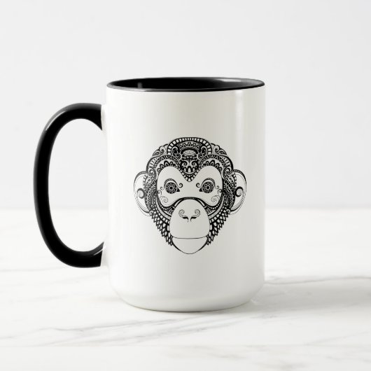Geïnspireerd monkeyontwerp mok (Links)