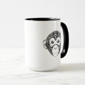 Geïnspireerd monkeyontwerp mok (Voorkant rechts)