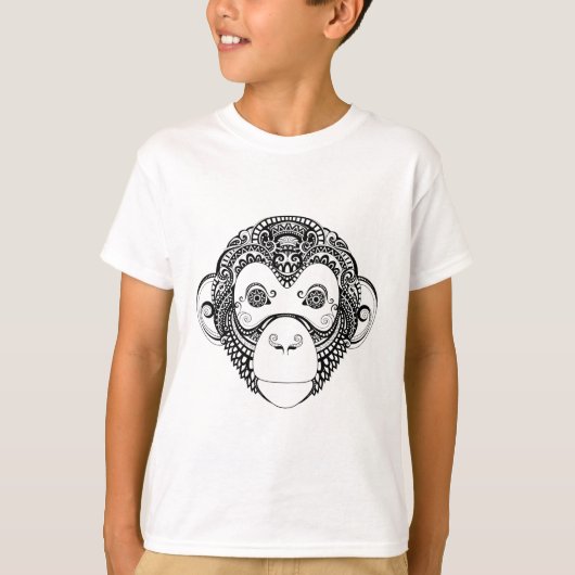 Geïnspireerd monkeyontwerp t-shirt (Voorkant)