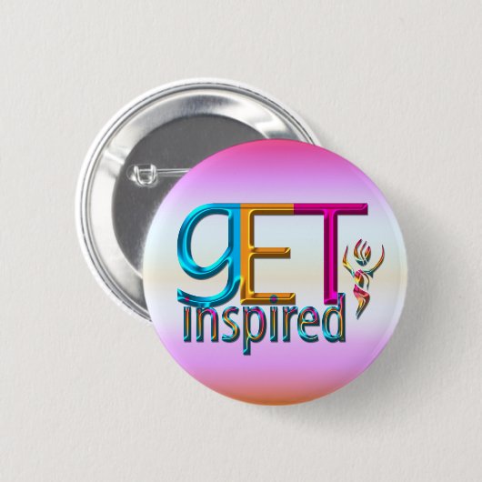 Geïnspireerd ~ Neon Ronde Button 5,7 Cm (Voorkant /achterkant)