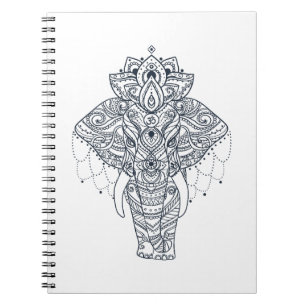 Geïnspireerd olifant notitieboek