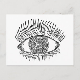 Geïnspireerd oog briefkaart