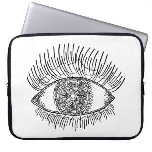 Geïnspireerd oog laptop sleeve