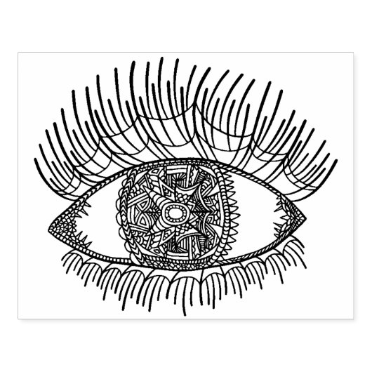 Geïnspireerd oog 	rubberstempel (Afrduk)