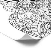 Geïnspireerd owl portret 2 poster (Hoek)