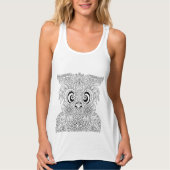 Geïnspireerd owl-portret tanktop (Voorkant)