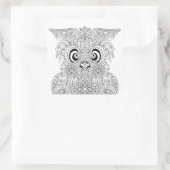 Geïnspireerd owl-portret vierkante sticker (Tas)