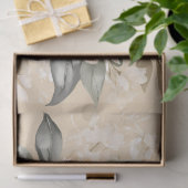  geïnspireerd pastel beige bloemendecoupage tissuepapier (Geschenk)