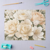  geïnspireerd pastel beige bloemendecoupage tissuepapier (Craft)