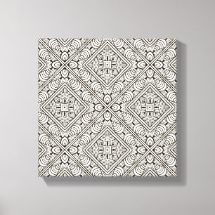 Geïnspireerd patroon 6 canvas afdruk