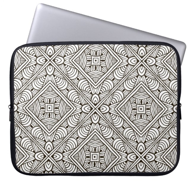 Geïnspireerd patroon laptop sleeve (Voorkant)