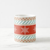 geïnspireerd patroon met sneeuwvlokken koffiemok (Center)