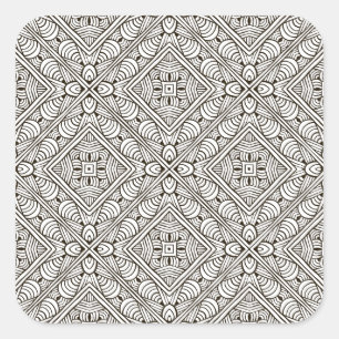 Geïnspireerd patroon vierkante sticker