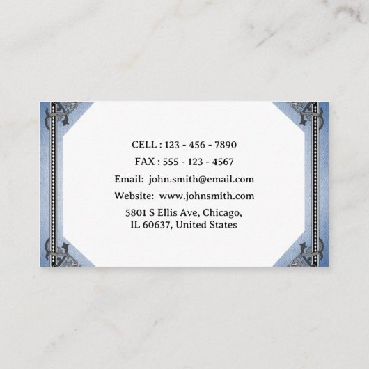  geïnspireerd PhD Student Visitekaartje (Achterkant)