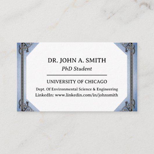  geïnspireerd PhD Student Visitekaartje (Voorkant)