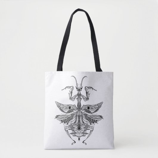 Geïnspireerd Praying Mantis 2 Tote Bag (Voorkant)