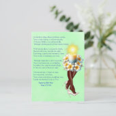 Geïnspireerd Psalm 119:105 Gedicht Kaars Lady Briefkaart (Staand voorkant)