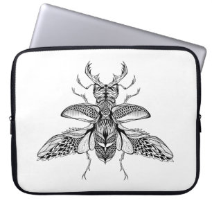 Geïnspireerd Psychedelic Stag-Beetle Laptop Sleeve