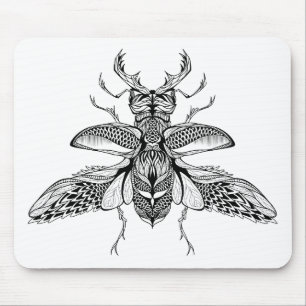 Geïnspireerd Psychedelic Stag-Beetle Muismat
