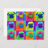 geïnspireerd Pug Briefkaart (Voorkant / Achterkant)