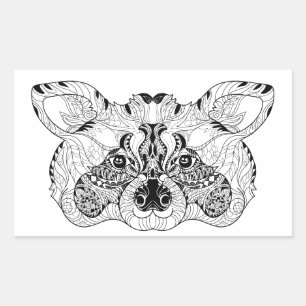 Geïnspireerd raket rechthoekige sticker