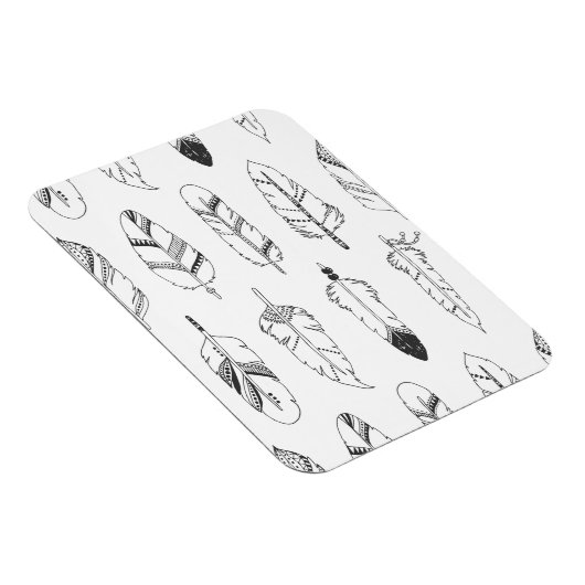 Geïnspireerd Retro Feather Patroon Magneet (Rechterzijde)