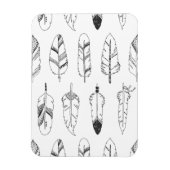 Geïnspireerd Retro Feather Patroon Magneet (Verticaal)