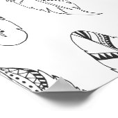 Geïnspireerd retroflectiepatroon 2 poster (Hoek)