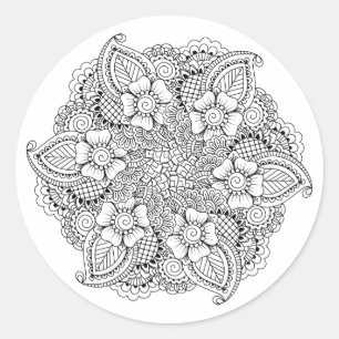 Geïnspireerd rond element ronde sticker