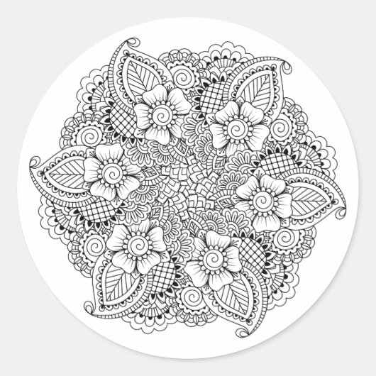 Geïnspireerd rond element ronde sticker (Voorkant)