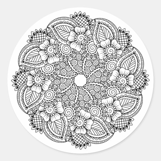 Geïnspireerd rond ontwerp ronde sticker (Voorkant)