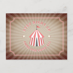  geïnspireerd roze circustent Verjaardag Uitnodiging Briefkaart