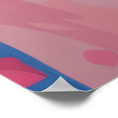 Geïnspireerd Roze Dame en Blauwe Jongen Poster - (Hoek)