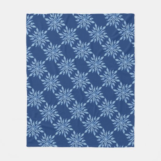 geïnspireerd sneeuwvlokpatroon fleece deken (Voorkant)