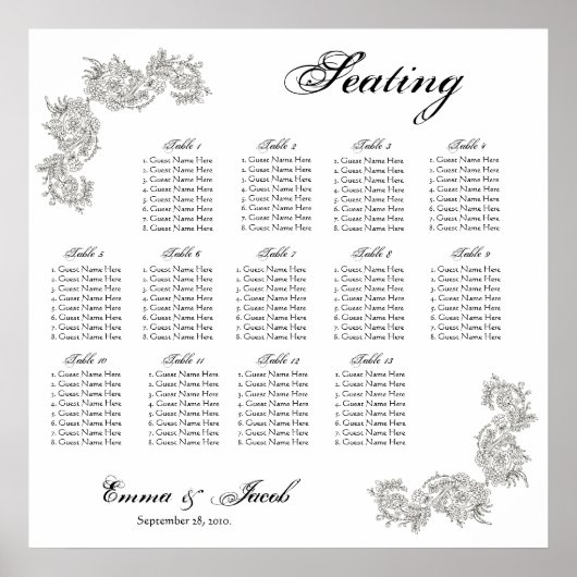 geïnspireerd stoeldiagram poster (Voorkant)