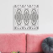 Geïnspireerd Tribal Drawing 6 Canvas Afdruk (Insitu (Woonkamer))