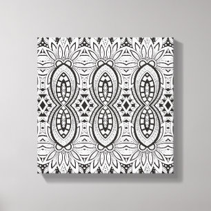 Geïnspireerd Tribal Drawing 6 Canvas Afdruk