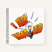 Geïnspireerd vierkant notebook notitieboek (Voorkant)