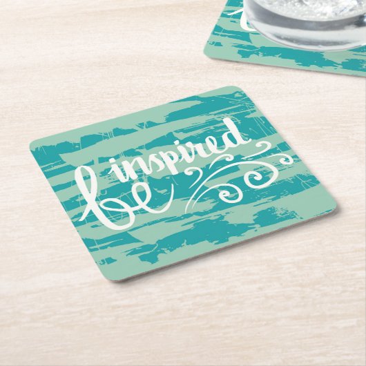 Geïnspireerd Vierkante Kartonnen Onderzetter (Schuin)