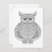 Geïnspireerd vogeltrekdier briefkaart (Voorkant / Achterkant)