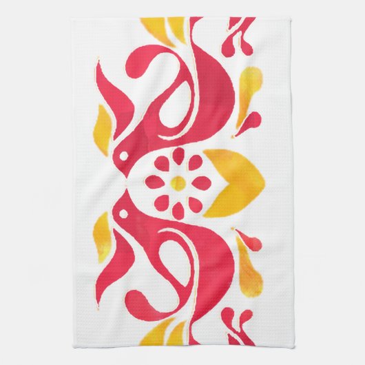 geïnspireerd vriendschap met vogelteattowel theedoek (Verticaal)