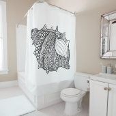 Geïnspireerd werkstation douchegordijn (In situ)