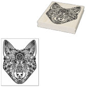 Geïnspireerd Wolfhoofd Rubberstempel (Gestempeld)