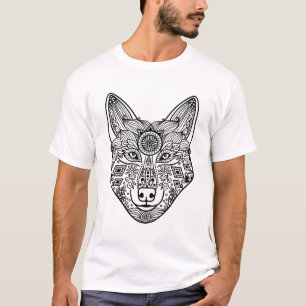Geïnspireerd Wolfhoofd T-shirt